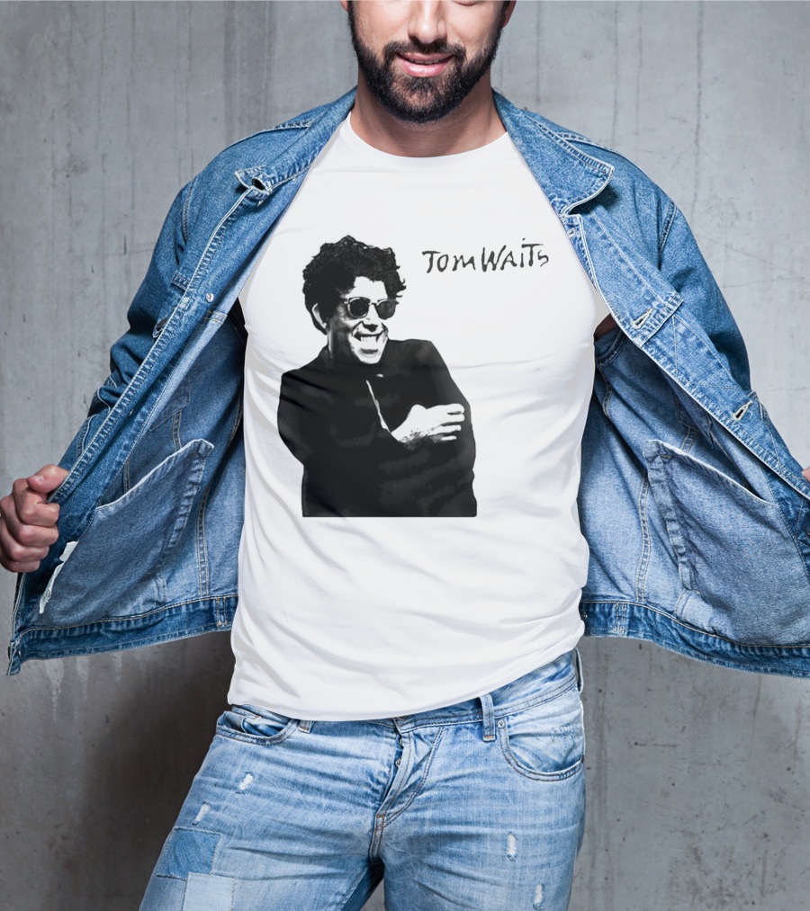 Tom Waits Black And White Sunglasses T-Shirt