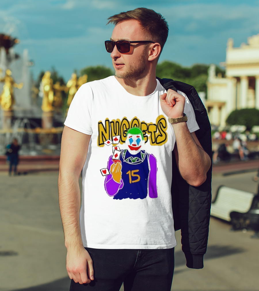 Nuggets Clown 15 Nikola Jokic Joker Basketball NBA T-Shirt