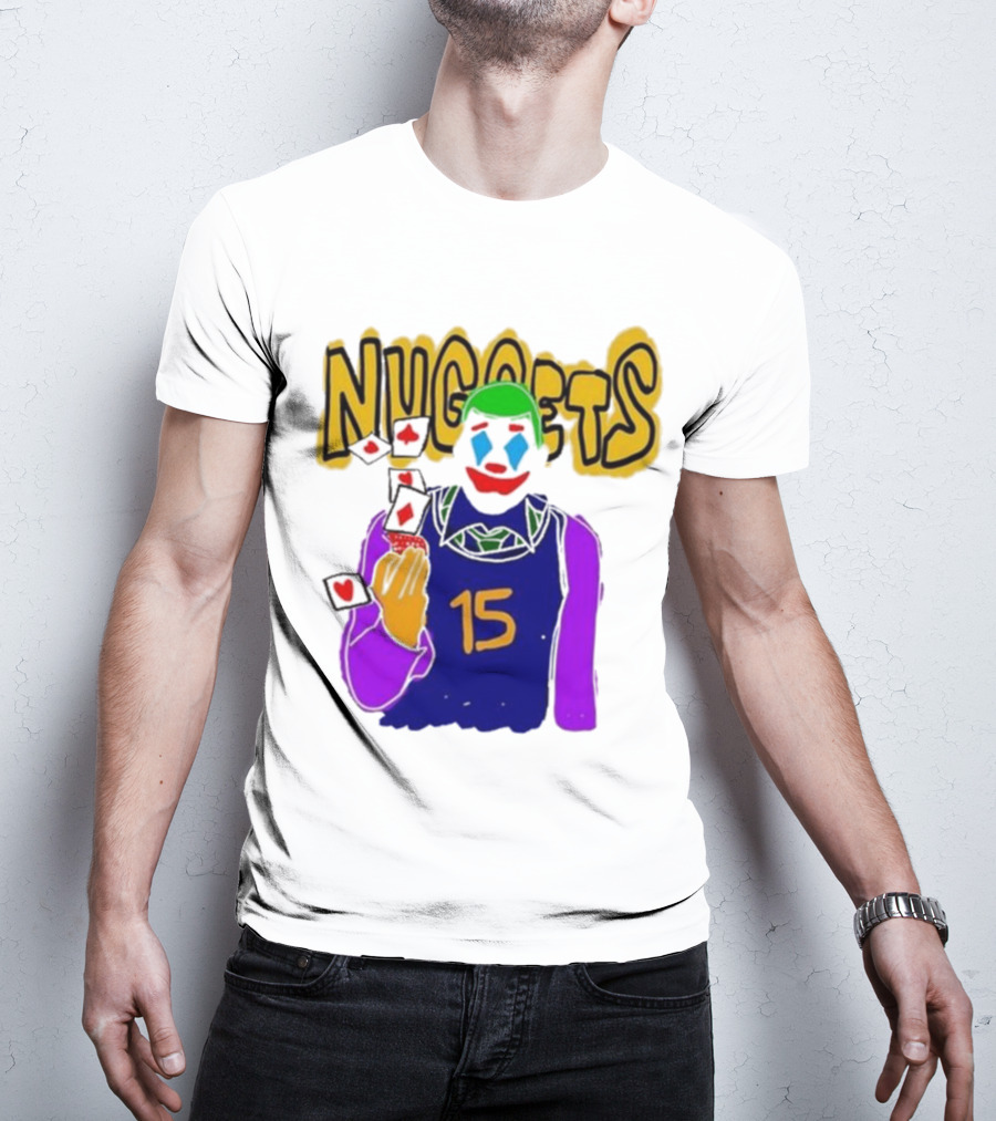 Nuggets Clown 15 Nikola Jokic Joker Basketball NBA T-Shirt