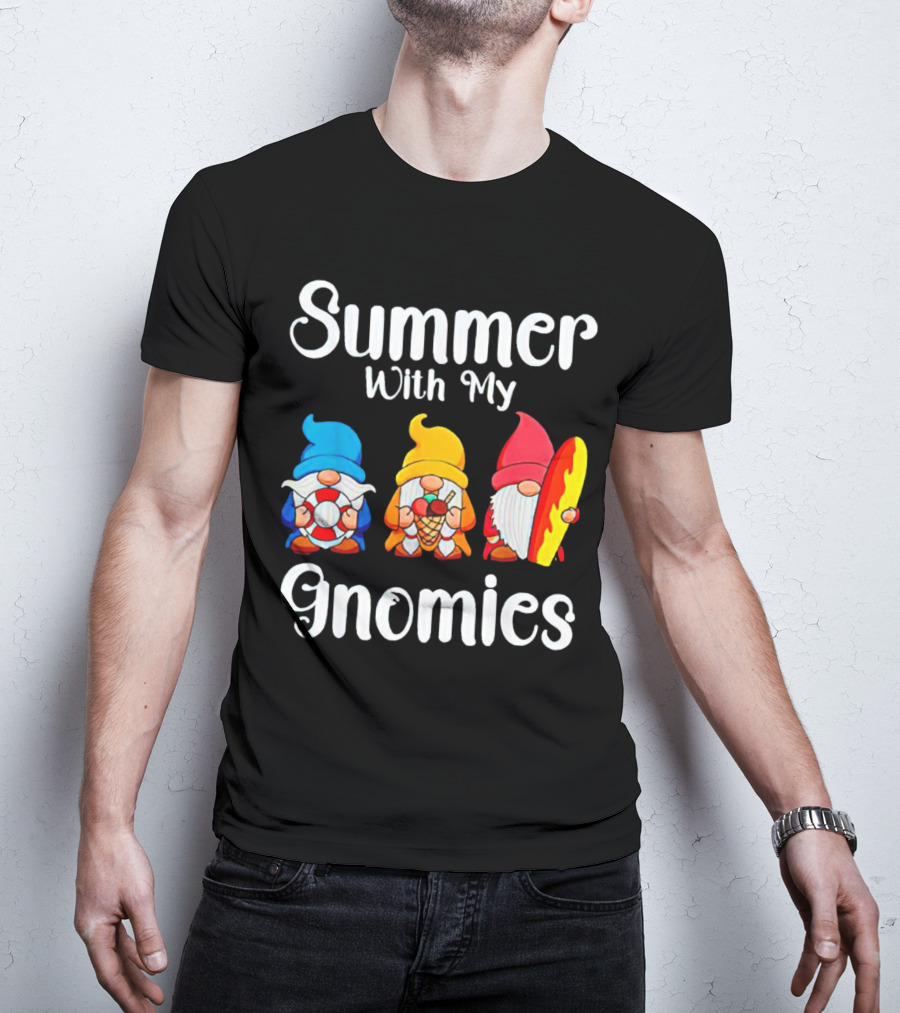 Summer With My Gnomies Beach Fun Adventure T-Shirt