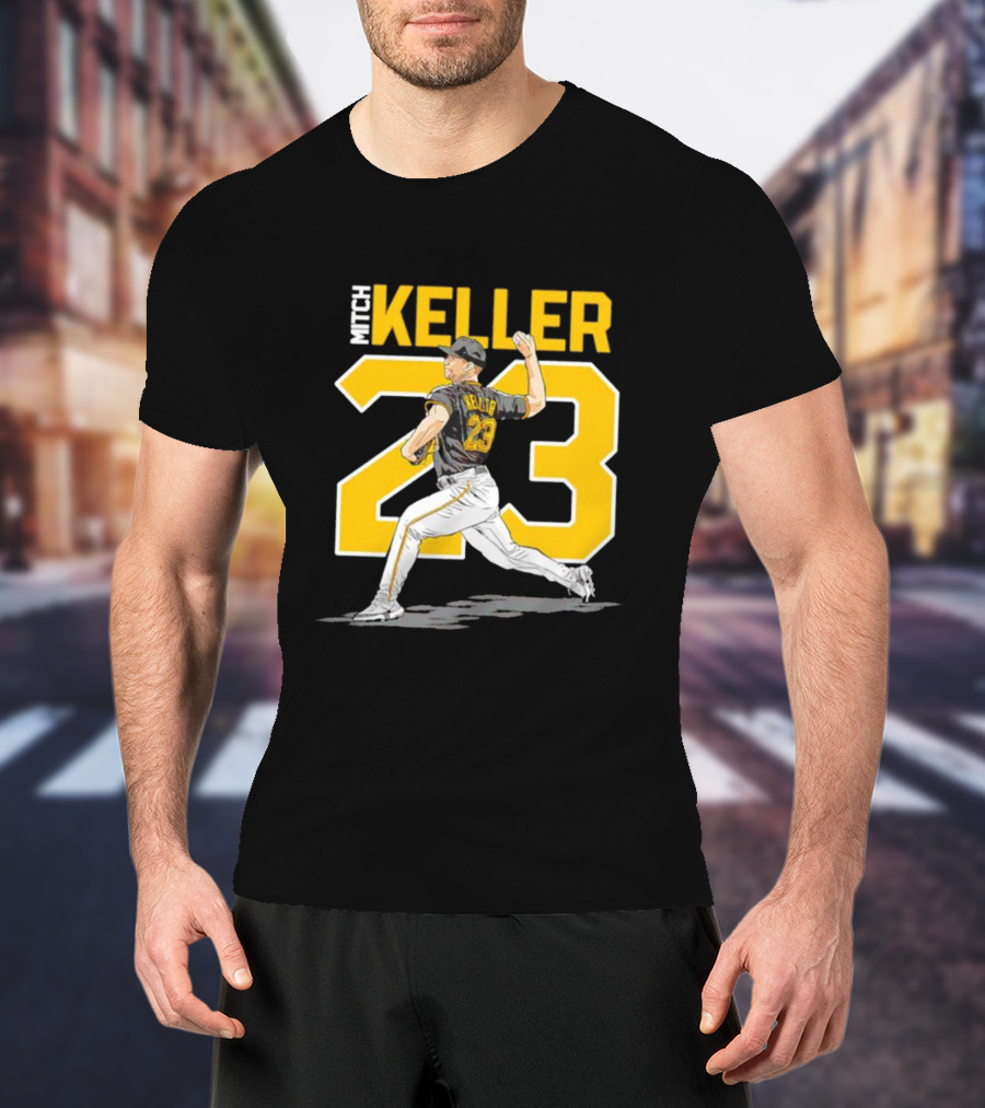 Mitch Keller 23 Pittsburgh Pirates Pitching Action T-Shirt