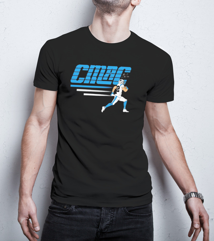 C-Mac Christian McCaffrey Running Carolina Panthers T-Shirt