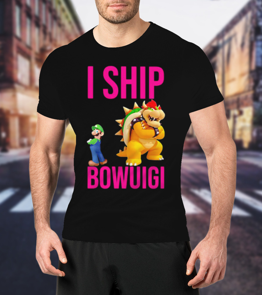 I Ship Bowuigi Super Mario Luigi Bowser T-Shirt