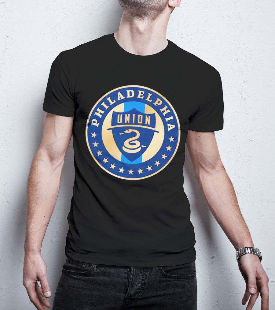 Philadelphia Union Soccer Team Emblem With Stars And Coiled Snake T-Shirt