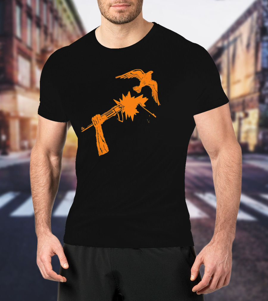 Anti War Gun And Dove Explosive Encounter T-Shirt