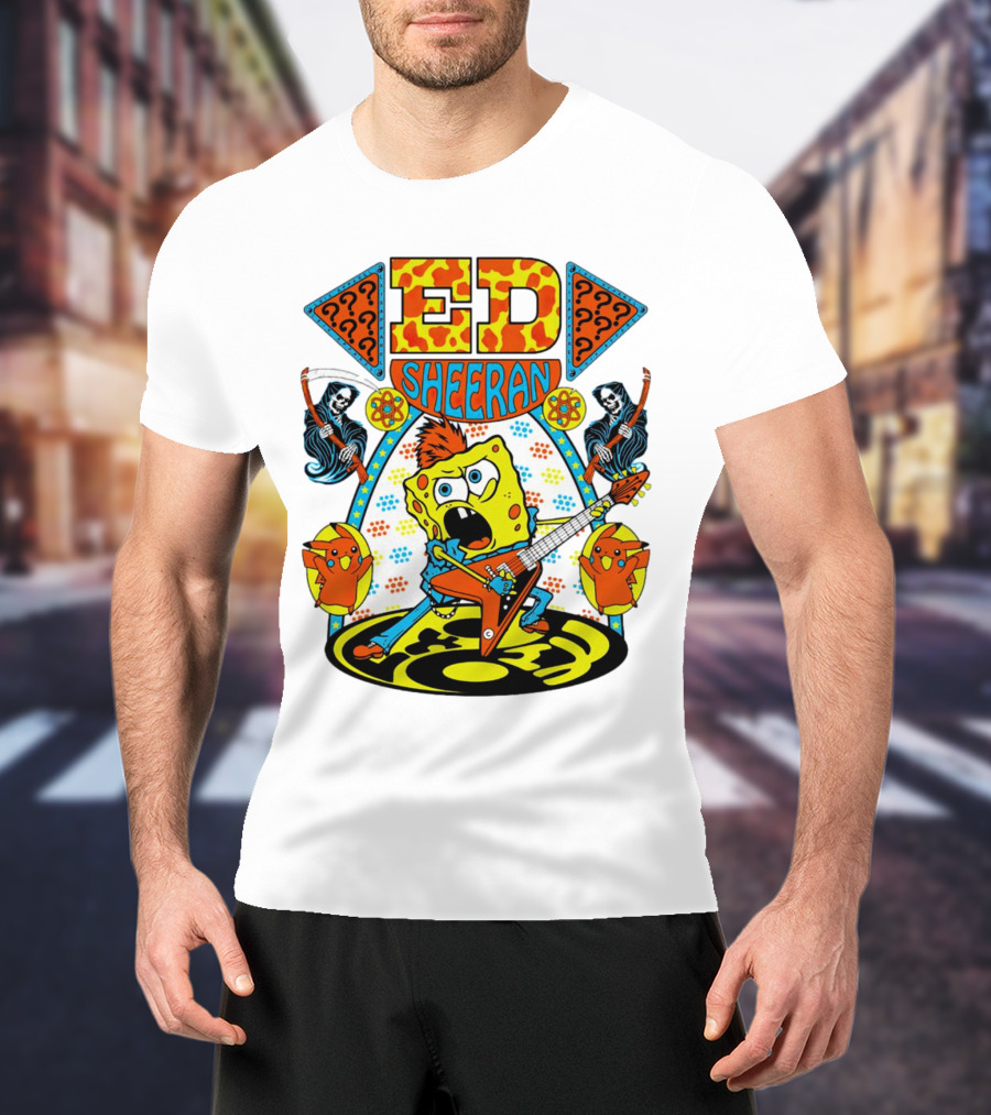 Ed Sheeran Spongebob Rock Band Fusion T-Shirt