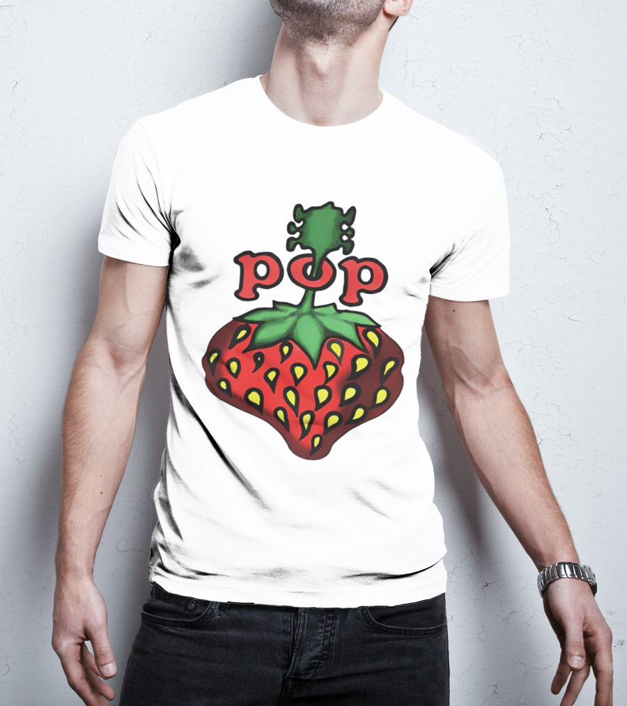 Strawberry Fields Pop Festival Logo With Strawberry T-Shirt