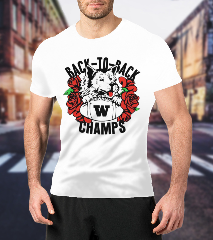 Back To Back Champs Washington Huskies 91 W 92 T-Shirt
