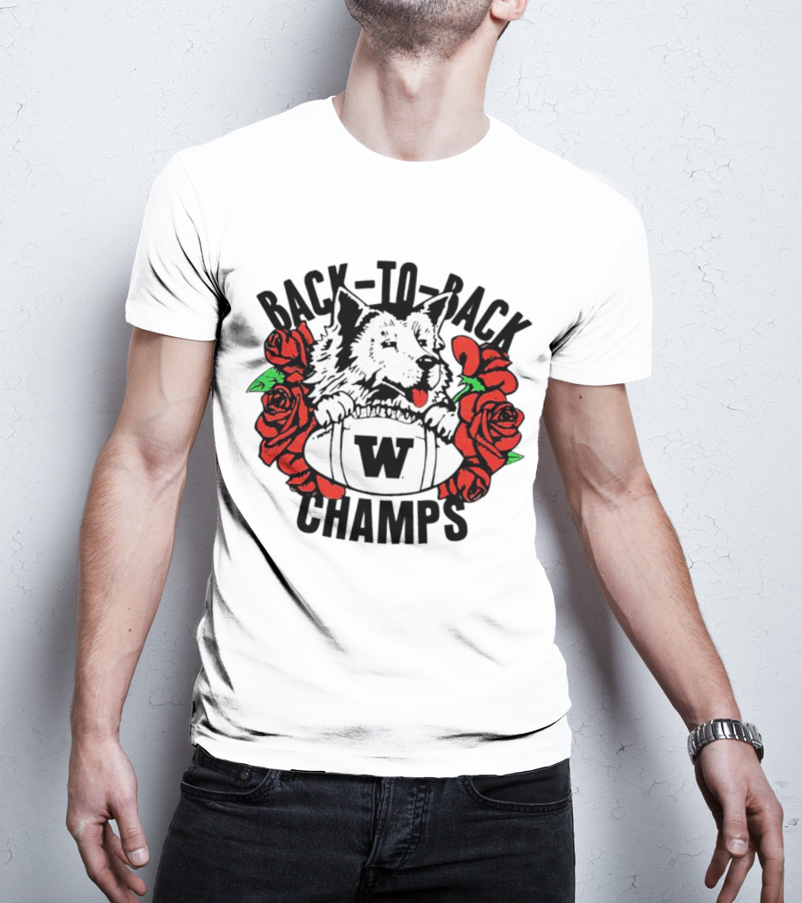 Back To Back Champs Washington Huskies 91 W 92 T-Shirt