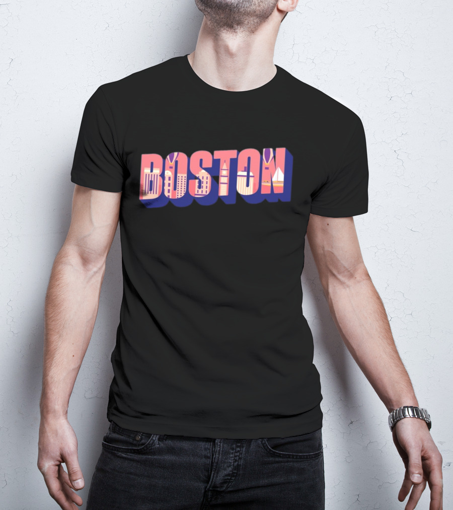 Boston City Landmarks Boston T-Shirt