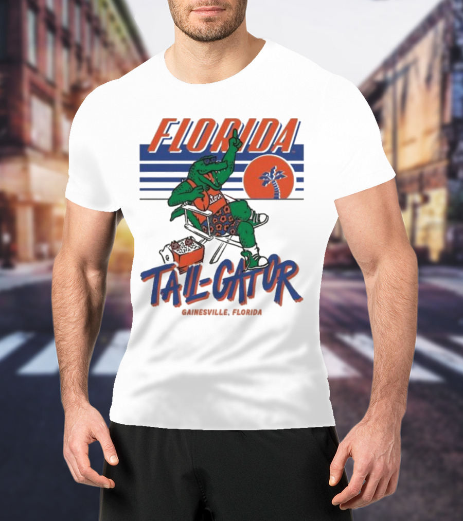 Florida Tail-Gator 1987 Gainesville Retro Style Palm Tree Gator T-Shirt