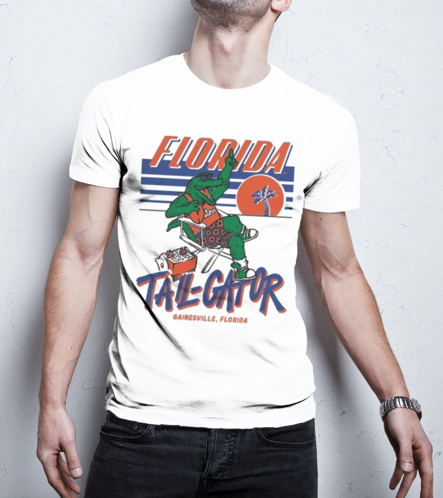 Florida Tail-Gator 1987 Gainesville Retro Style Palm Tree Gator T-Shirt