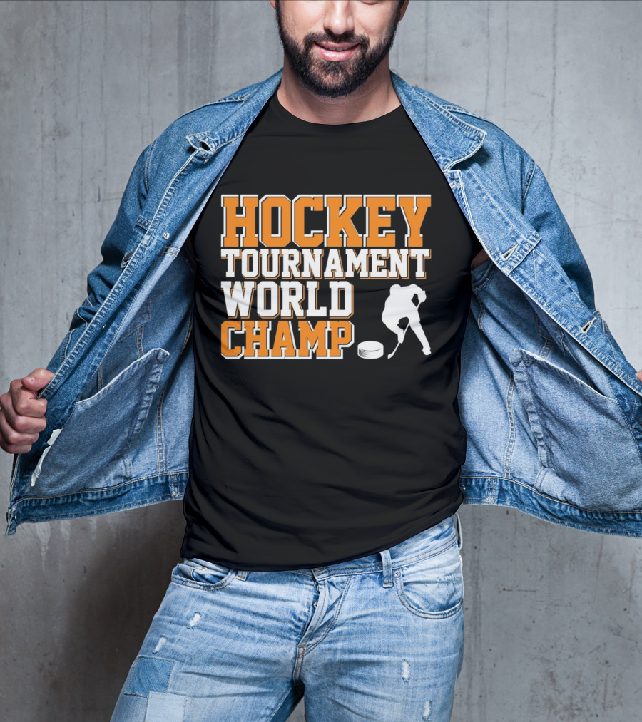 Hockey Tournament World Champ Sunset T-Shirt