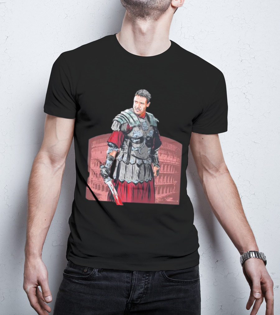 Russell Crowe Gladiator Paul Cemmick Colosseum T-Shirt