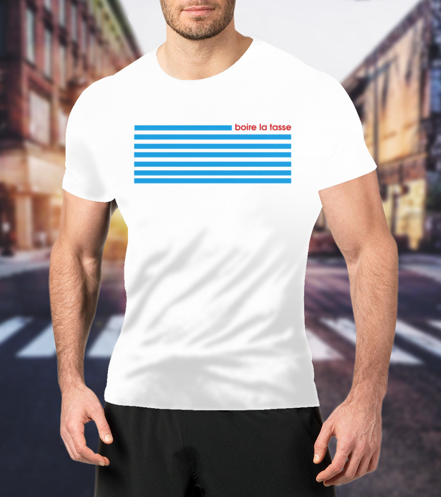 Boire La Tasse Striped Minimalist T-Shirt