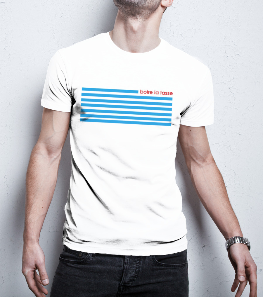 Boire La Tasse Striped Minimalist T-Shirt