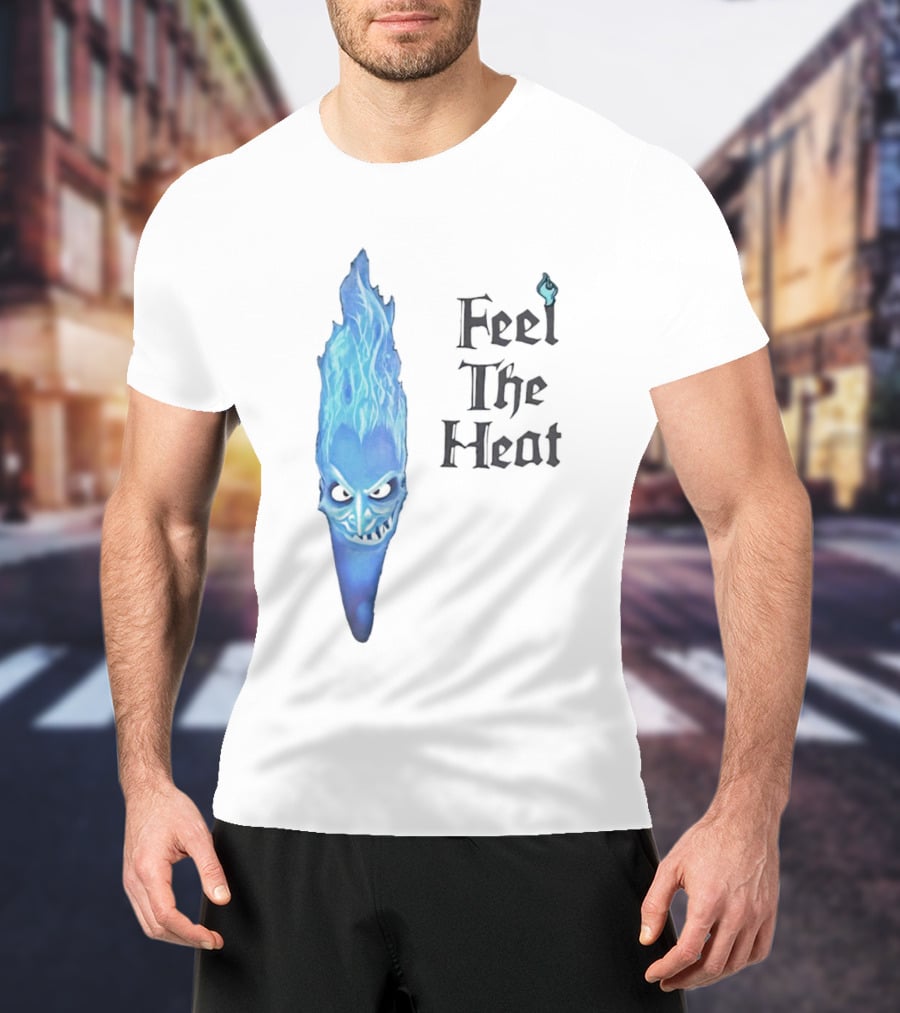 Hades Feel The Heat Blue Flame Head T-Shirt