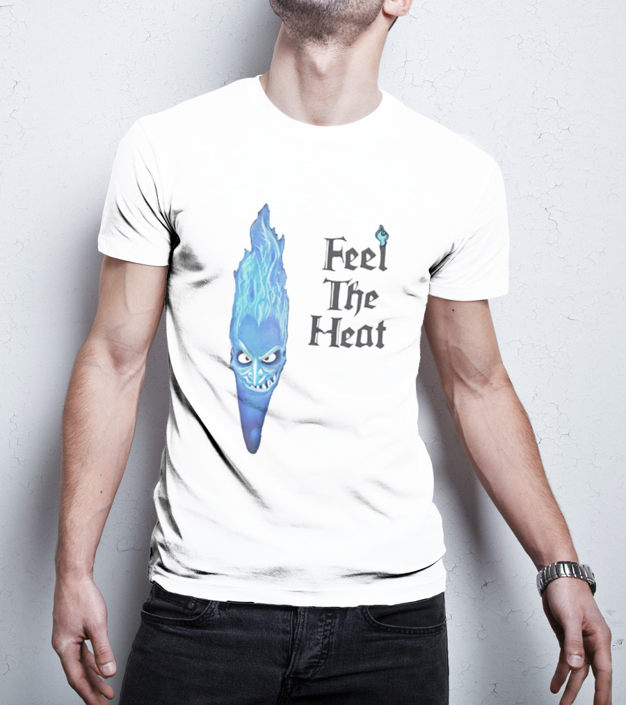 Hades Feel The Heat Blue Flame Head T-Shirt