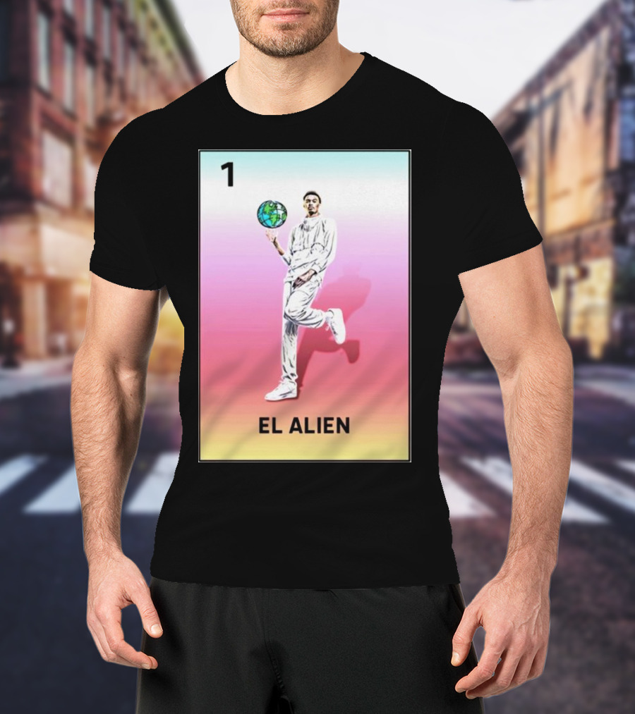 1 El Alien Basketball Earth Ball T-Shirt