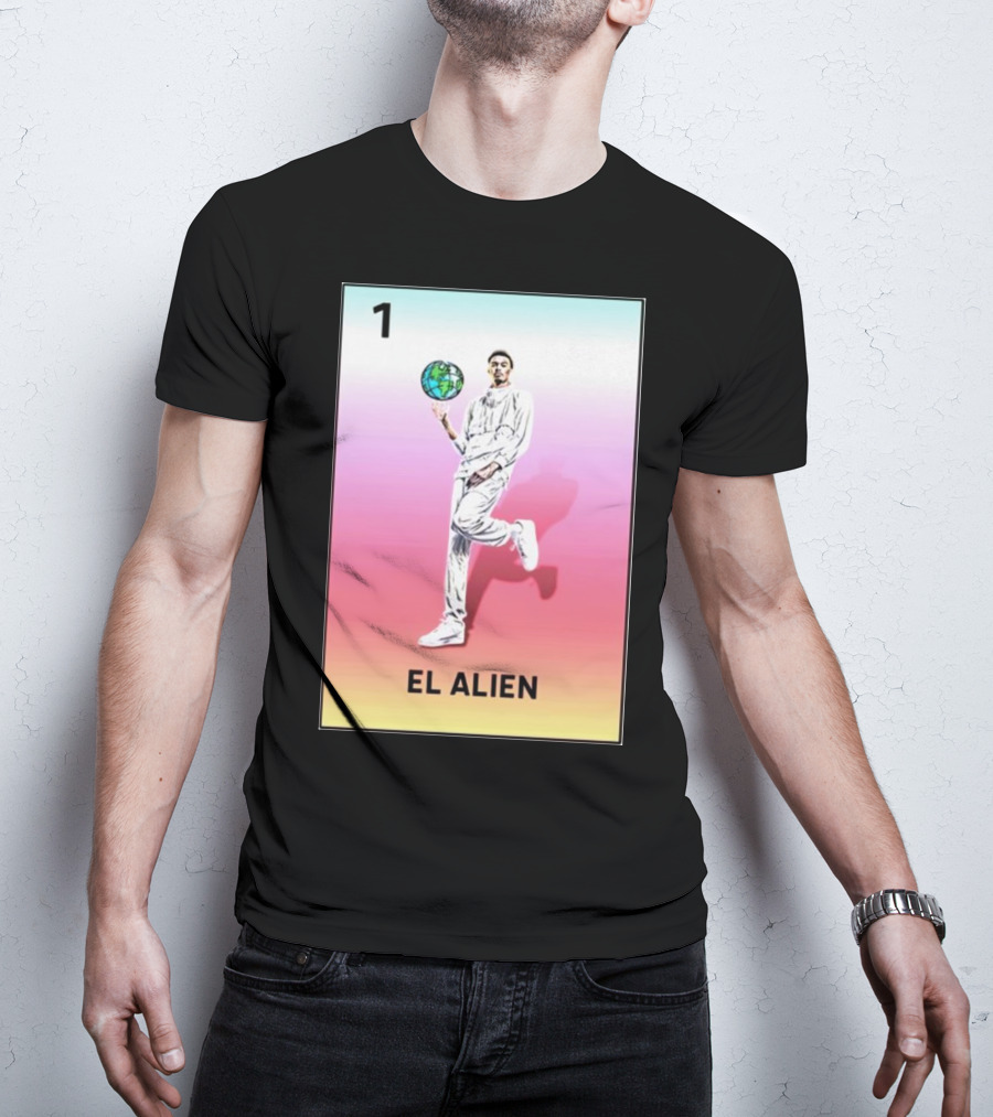 1 El Alien Basketball Earth Ball T-Shirt