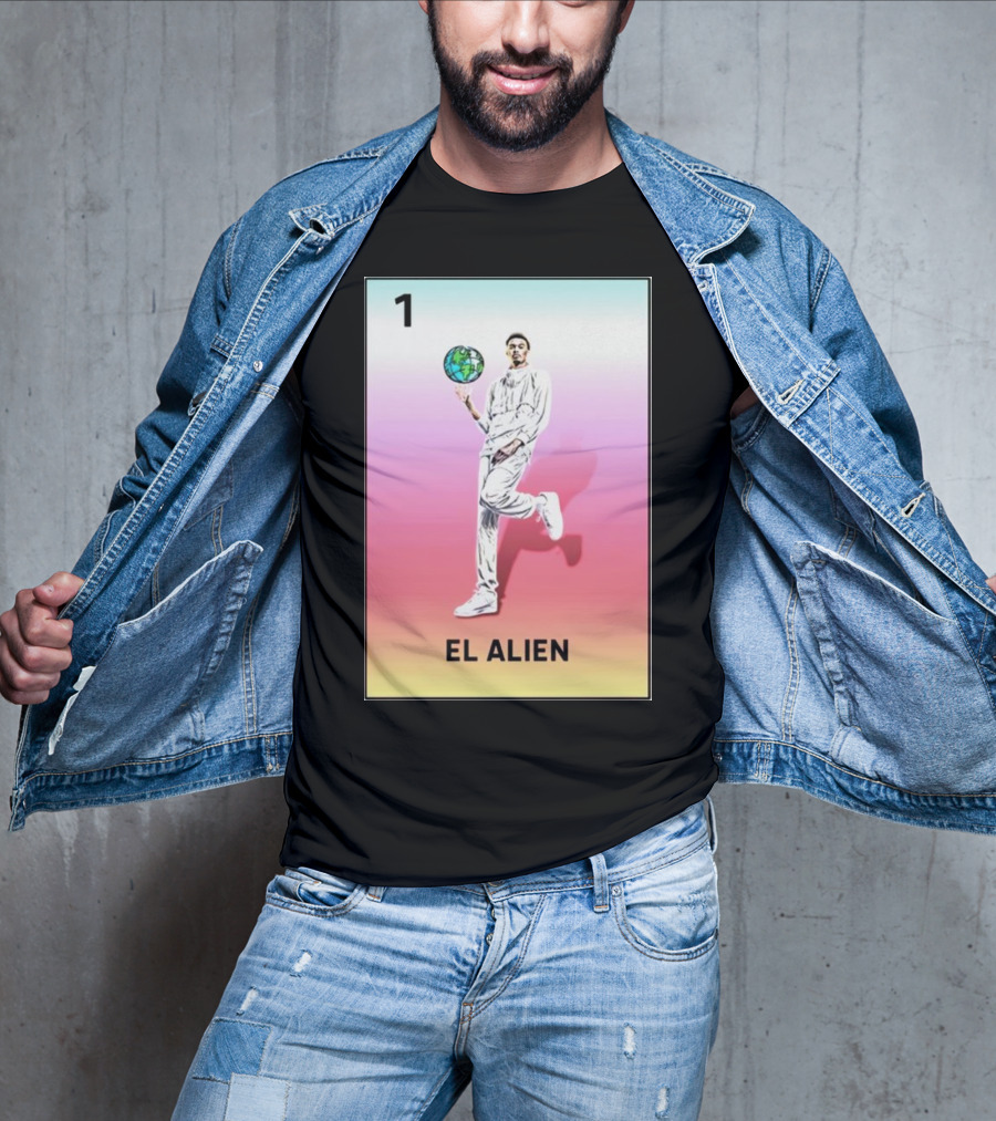 1 El Alien Basketball Earth Ball T-Shirt