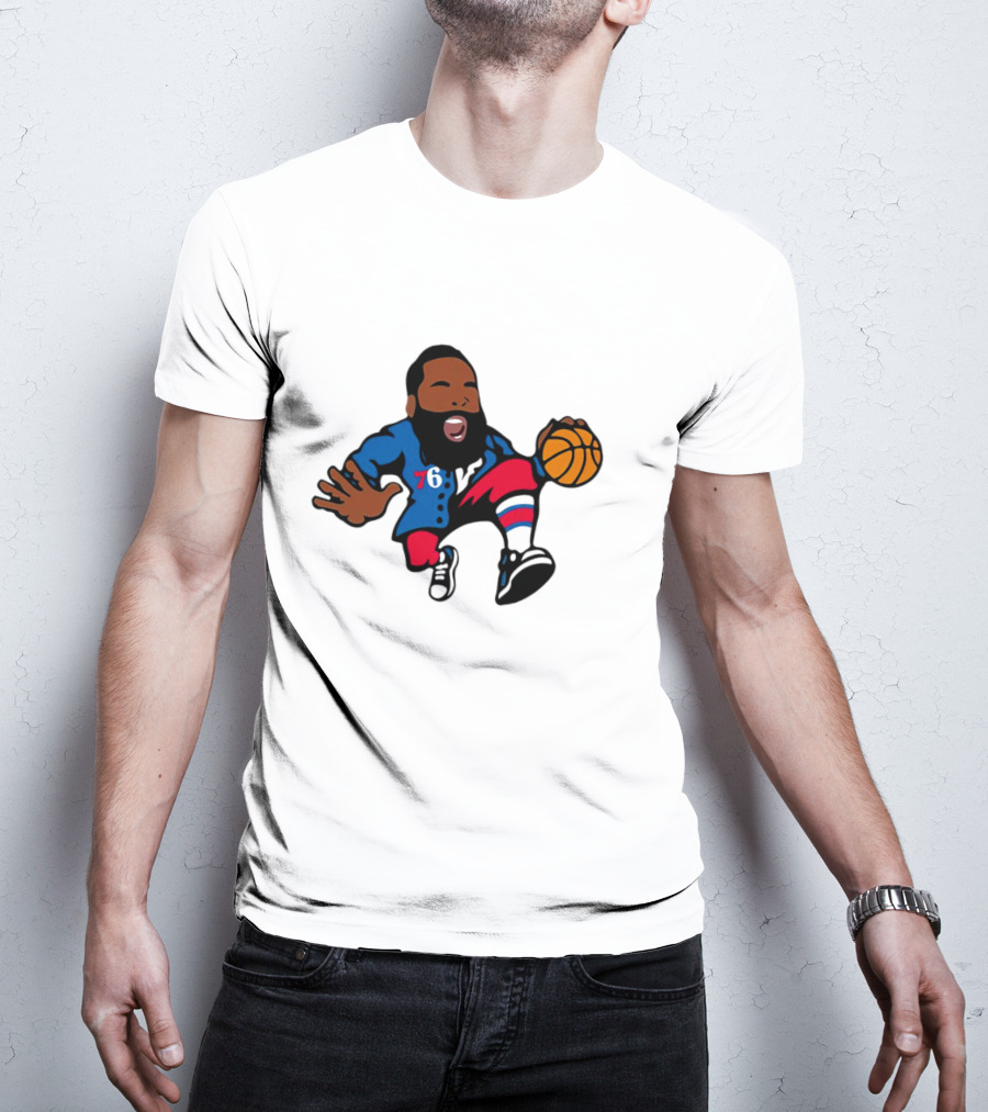 James Harden Cartoon 76 Basketball Philadelphia T-Shirt