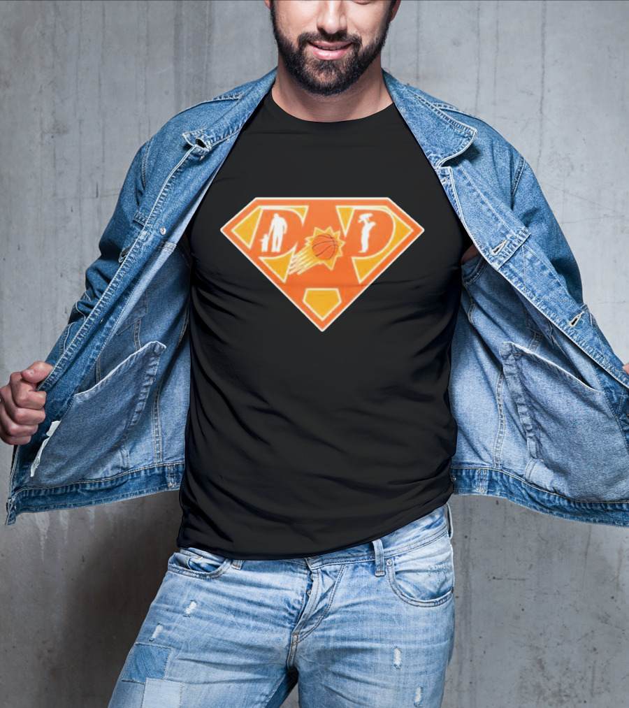 Phoenix Suns Super Dad Basketball Emblem Family Hero T-Shirt