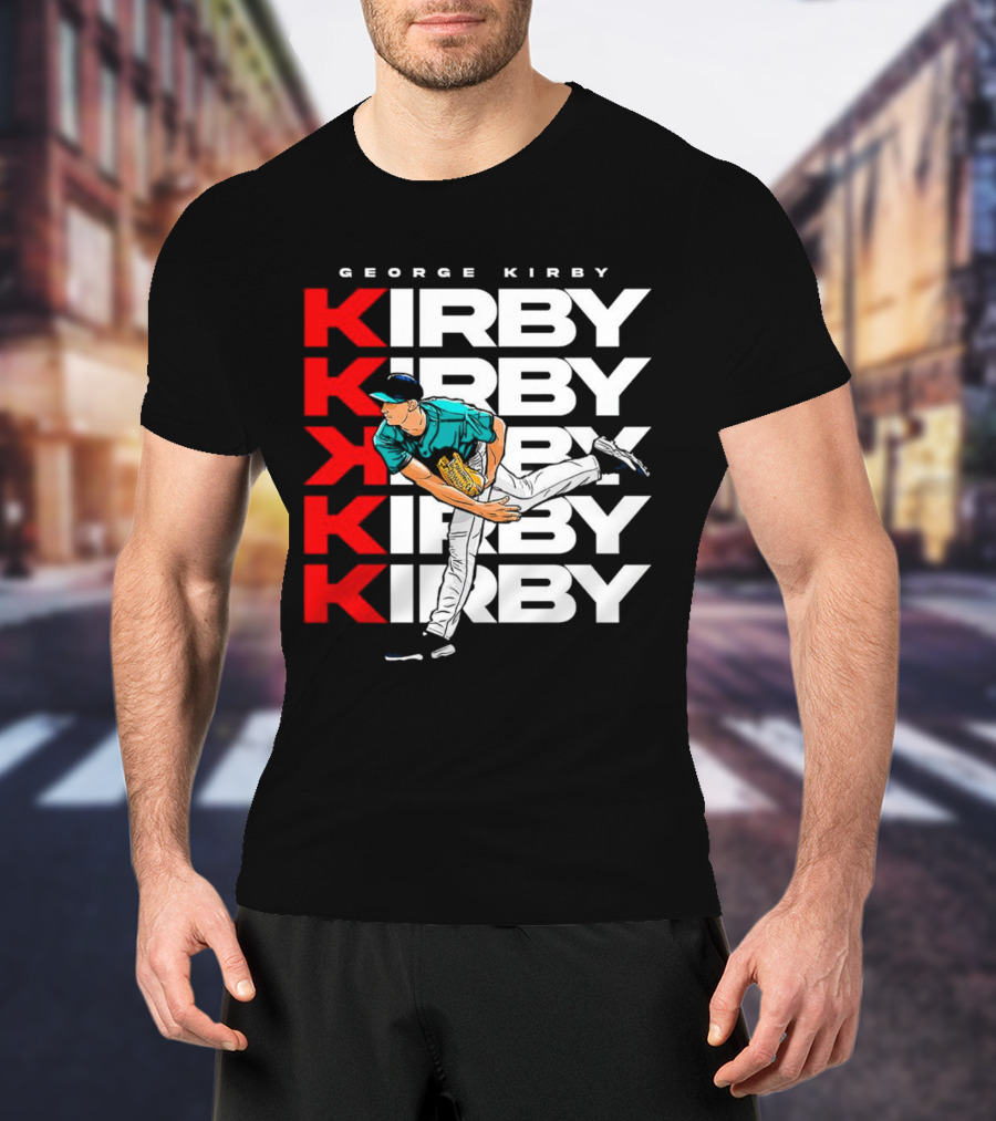 George Kirby Pitching Seattle Mariners K Strikeout T-Shirt
