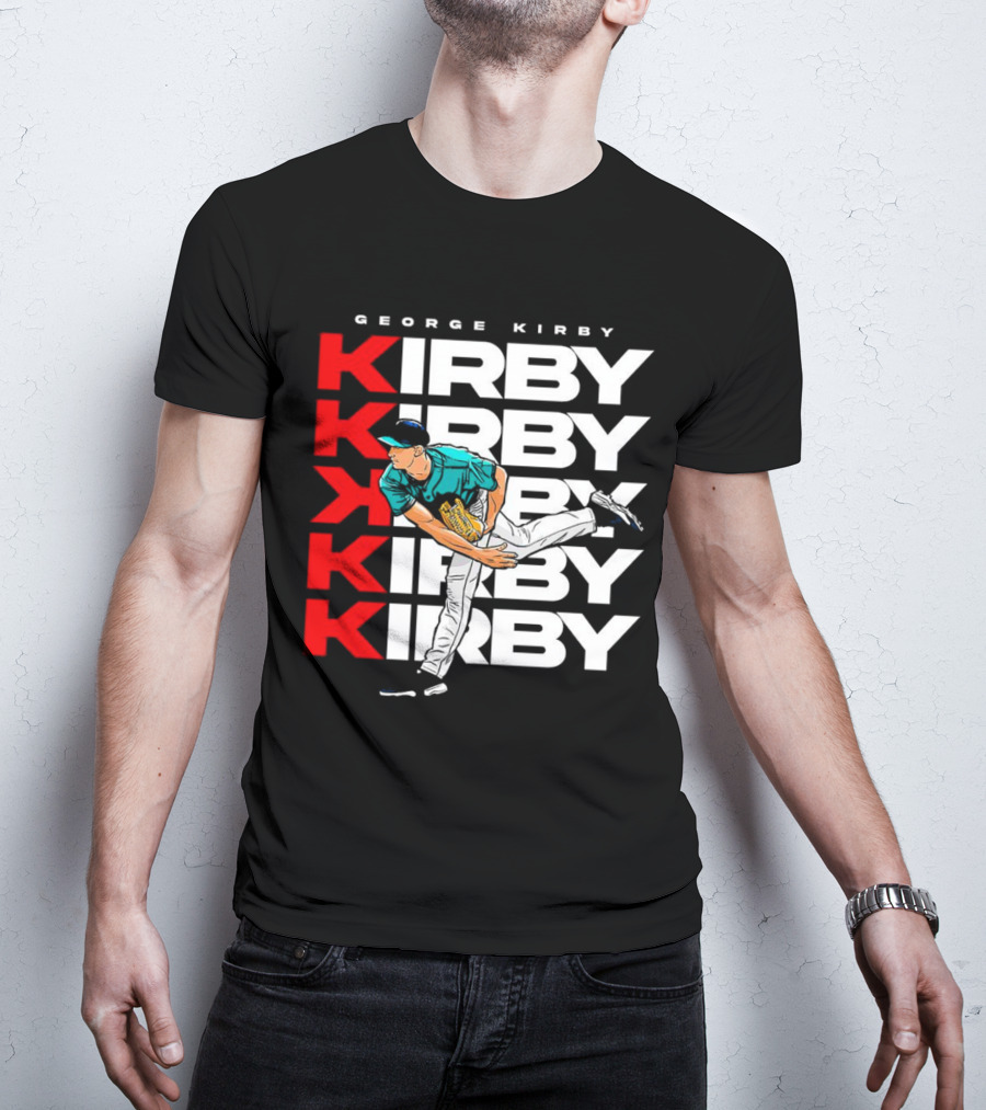 George Kirby Pitching Seattle Mariners K Strikeout T-Shirt