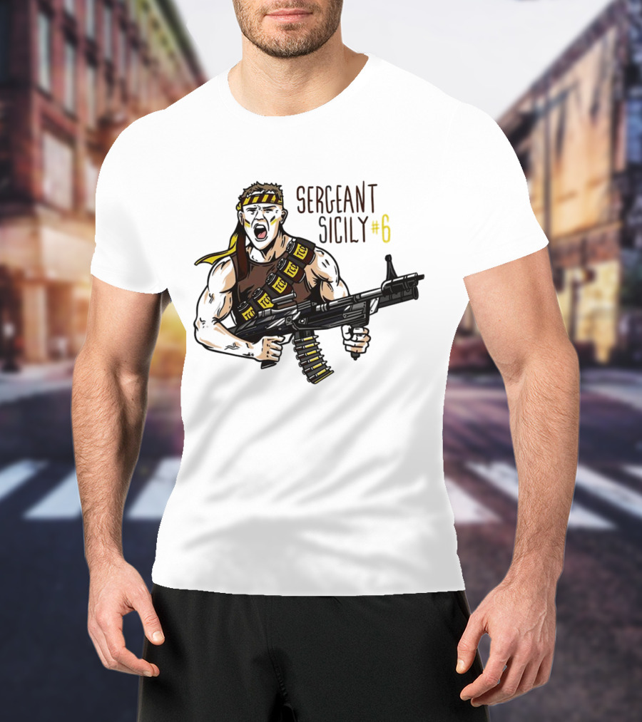 SERGEANT SICILY #6 TGC Ammunition Belt Action T-Shirt