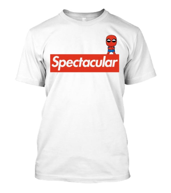 Spectacular Spider-Man Comic Look With Iconic Red Block T-Shirt