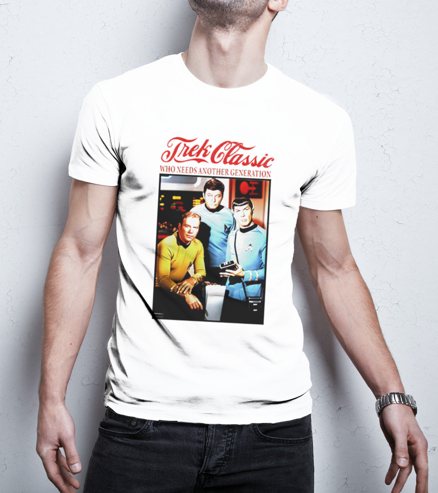 Star Trek Classic Who Needs Another Generation Vintage Crew Image T-Shirt