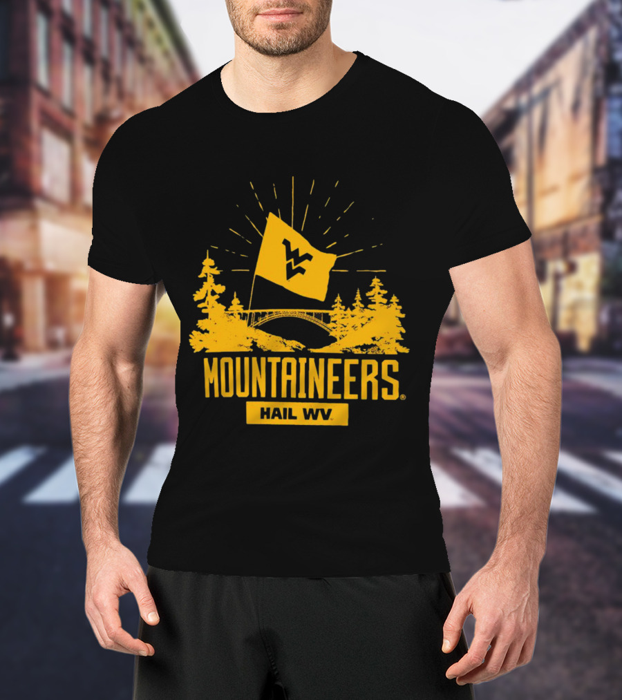 Mountaineers Hail WV West Virginia Colosseum Fan T-Shirt