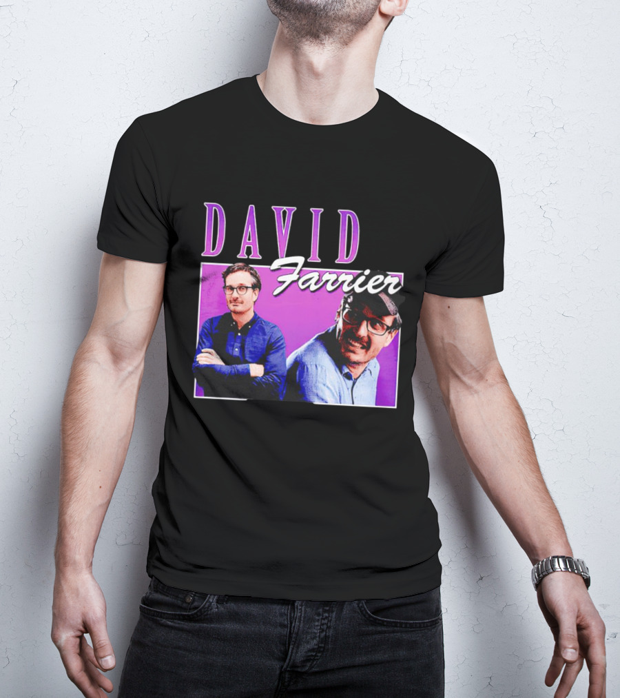 David Farrier Purple Retro Double Image T-Shirt