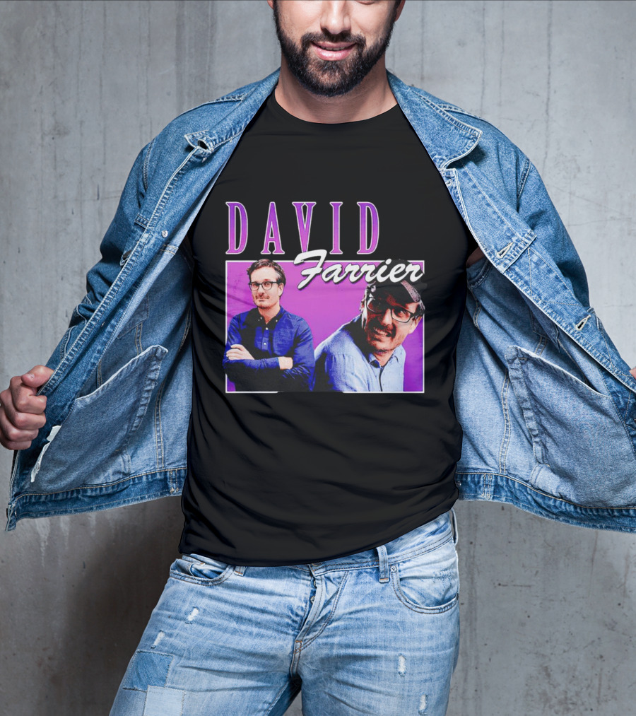 David Farrier Purple Retro Double Image T-Shirt