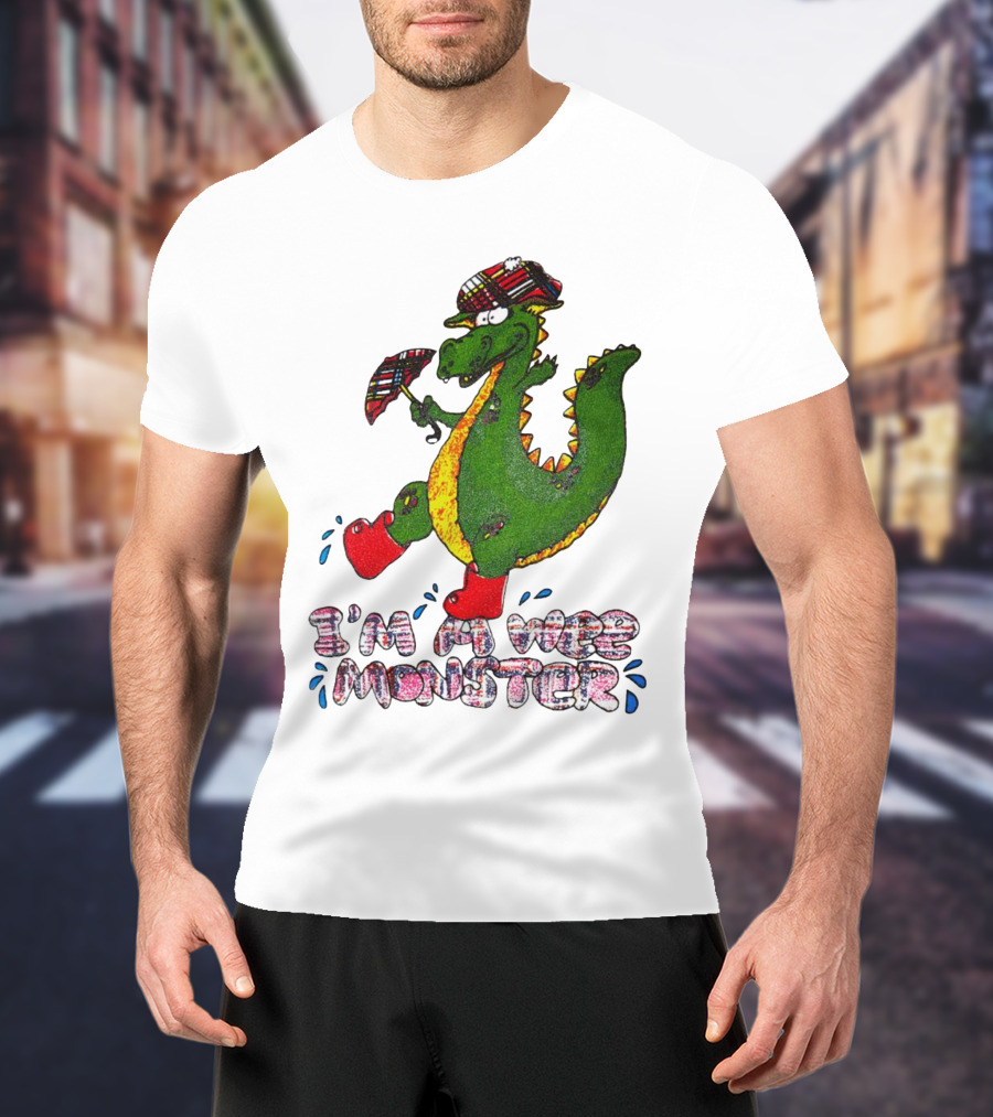 I’m A Wee Monster Scottish Dragon With Plaid Hat And Boots T-Shirt