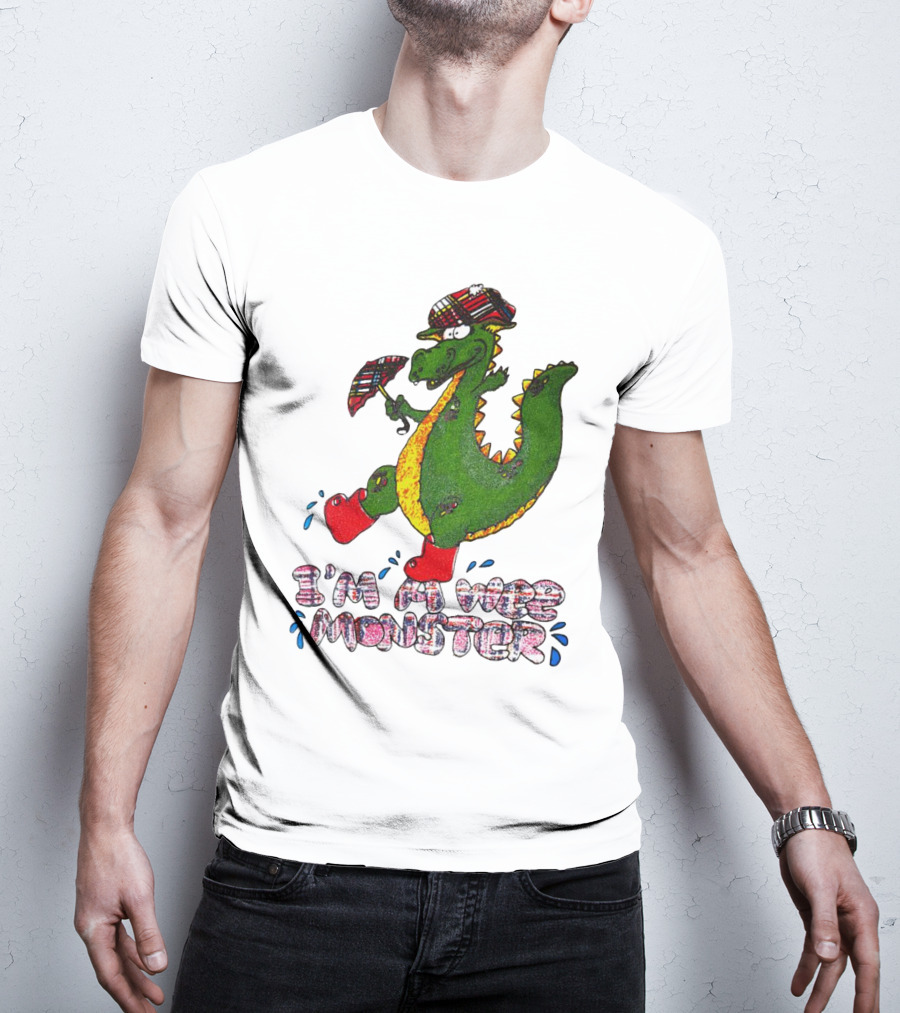 I’m A Wee Monster Scottish Dragon With Plaid Hat And Boots T-Shirt