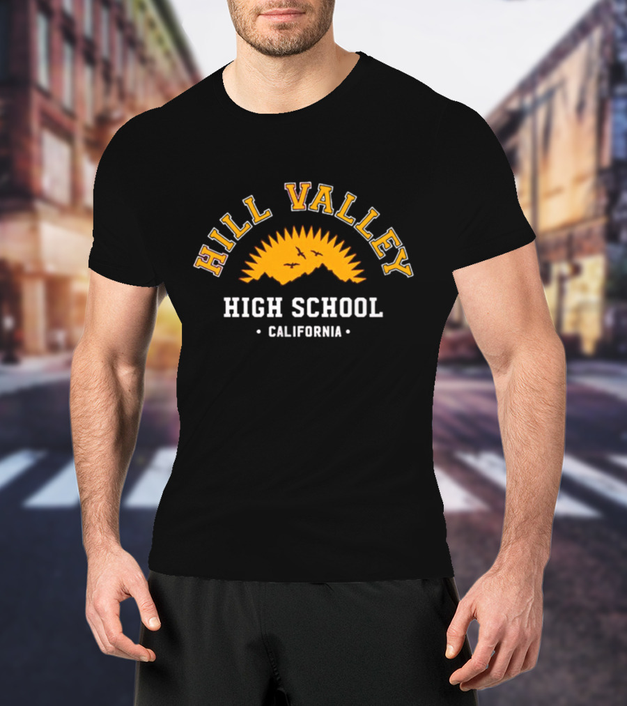 Hill Valley High School California Back To The Future Fan Gear T-Shirt