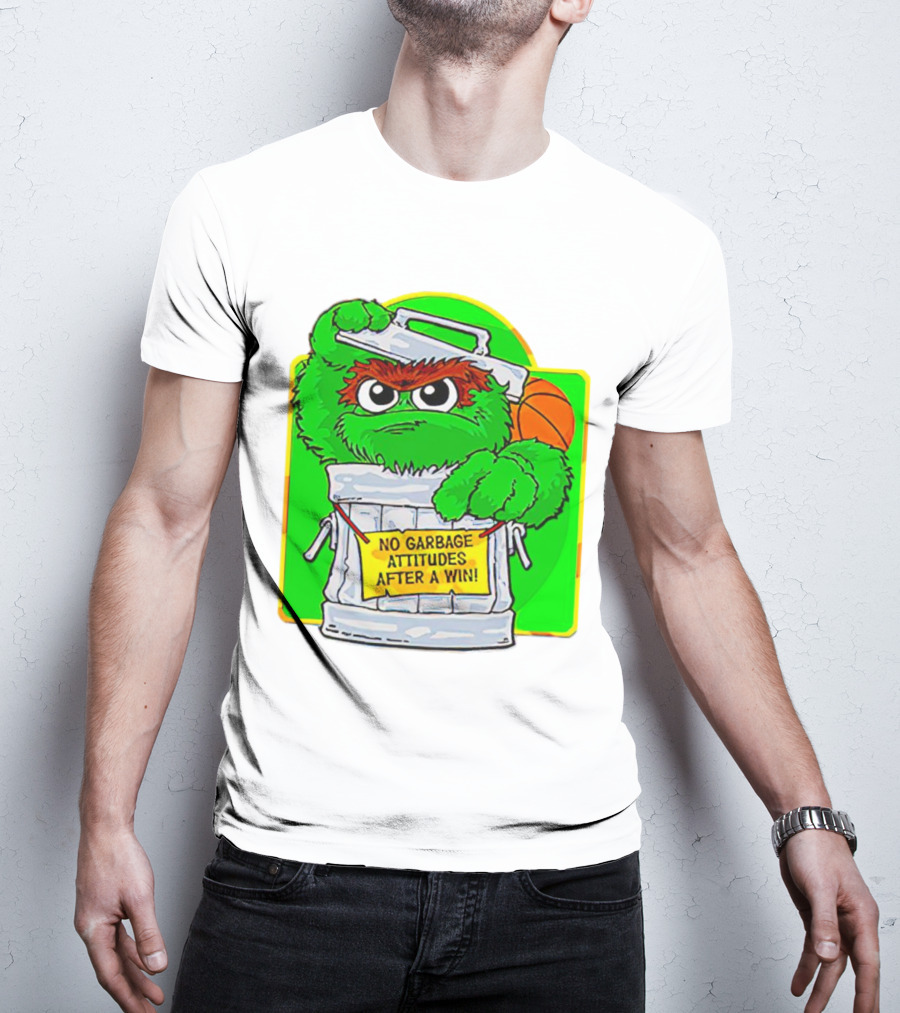 Oscar The Grouch No Garbage Attitudes With Basketball After A Win T-Shirt