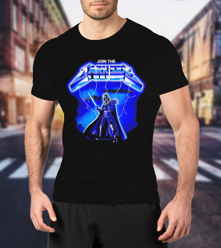 Join The Dark Side Darth Vader Lightning Star Wars T-Shirt
