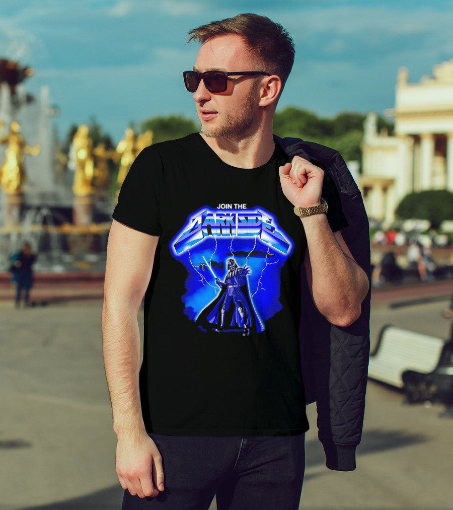 Join The Dark Side Darth Vader Lightning Star Wars T-Shirt