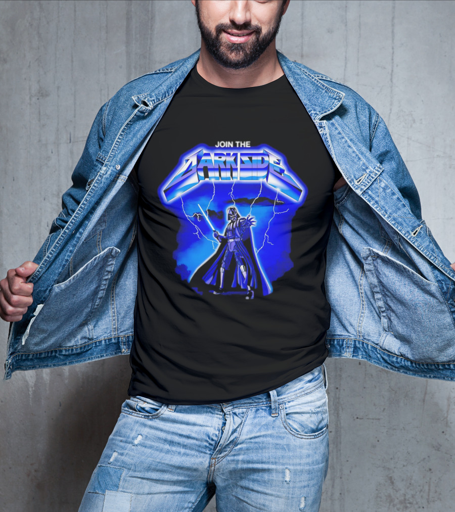 Join The Dark Side Darth Vader Lightning Star Wars T-Shirt
