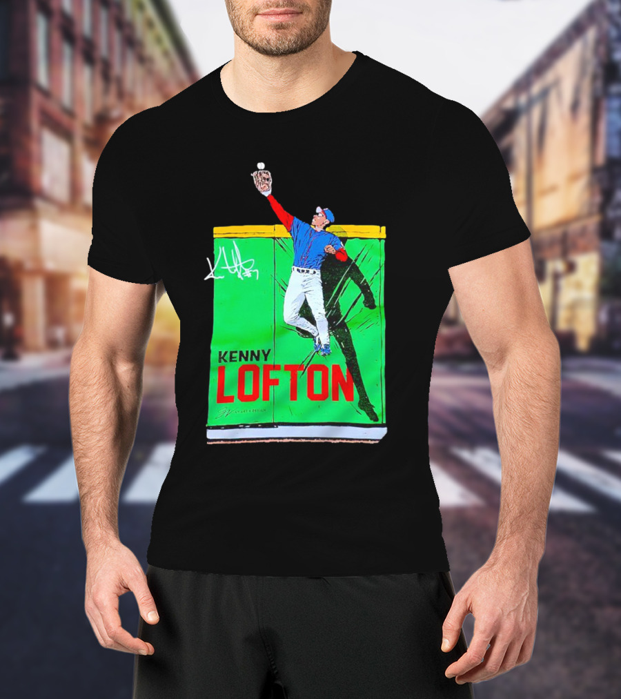 Kenny Lofton Signature Catch Baseball T-Shirt