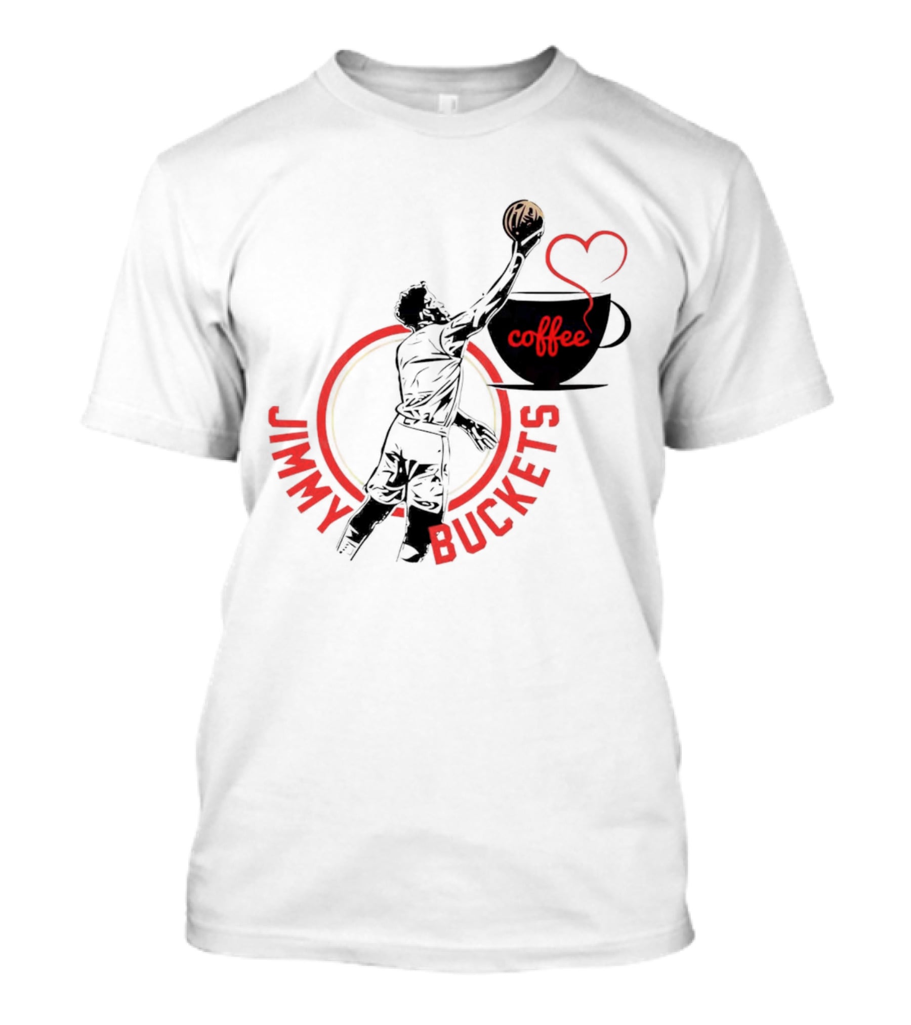 Miami Heat Jimmy Buckets Coffee Slam Dunk Cup Heart T-Shirt