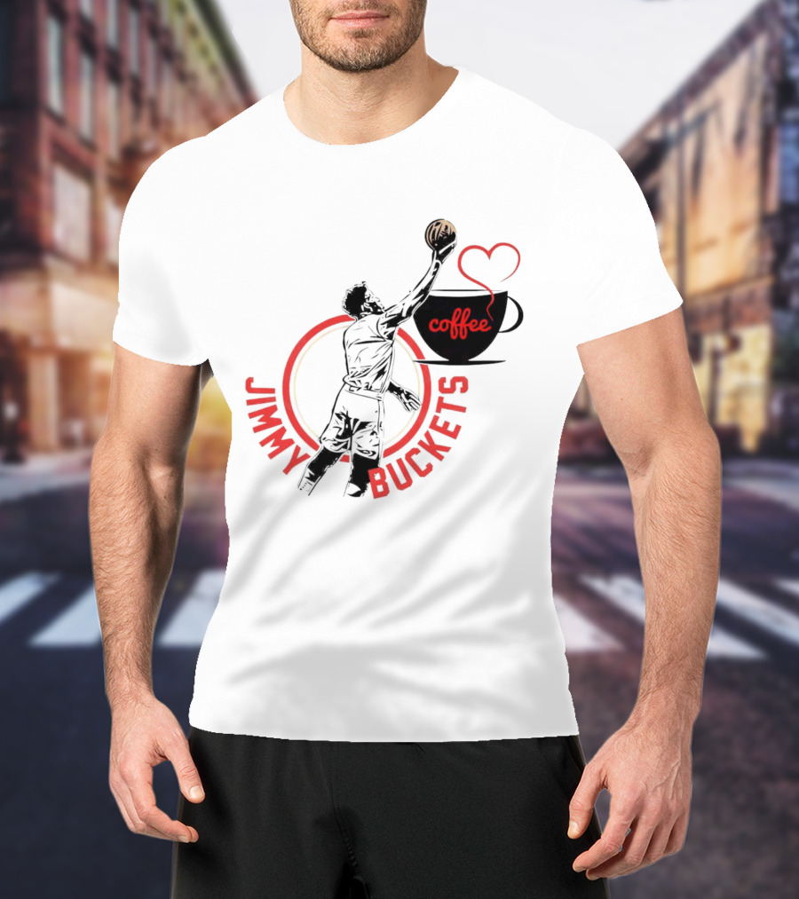 Miami Heat Jimmy Buckets Coffee Slam Dunk Cup Heart T-Shirt