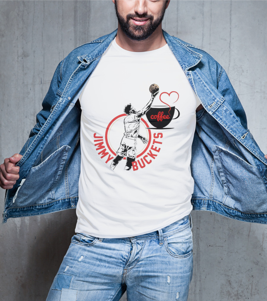 Miami Heat Jimmy Buckets Coffee Slam Dunk Cup Heart T-Shirt