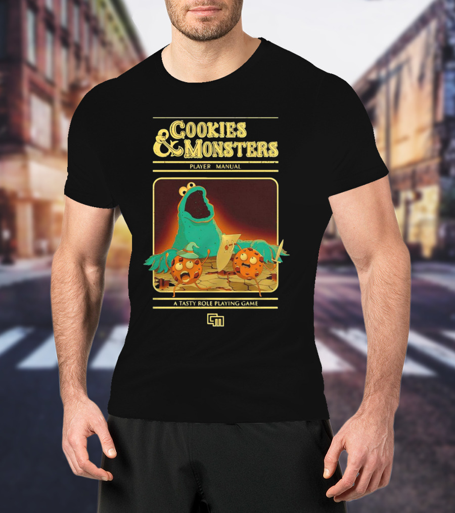 Cookies And Monsters Player Manual A Tasty Role Playing Game Retro T-Shirt