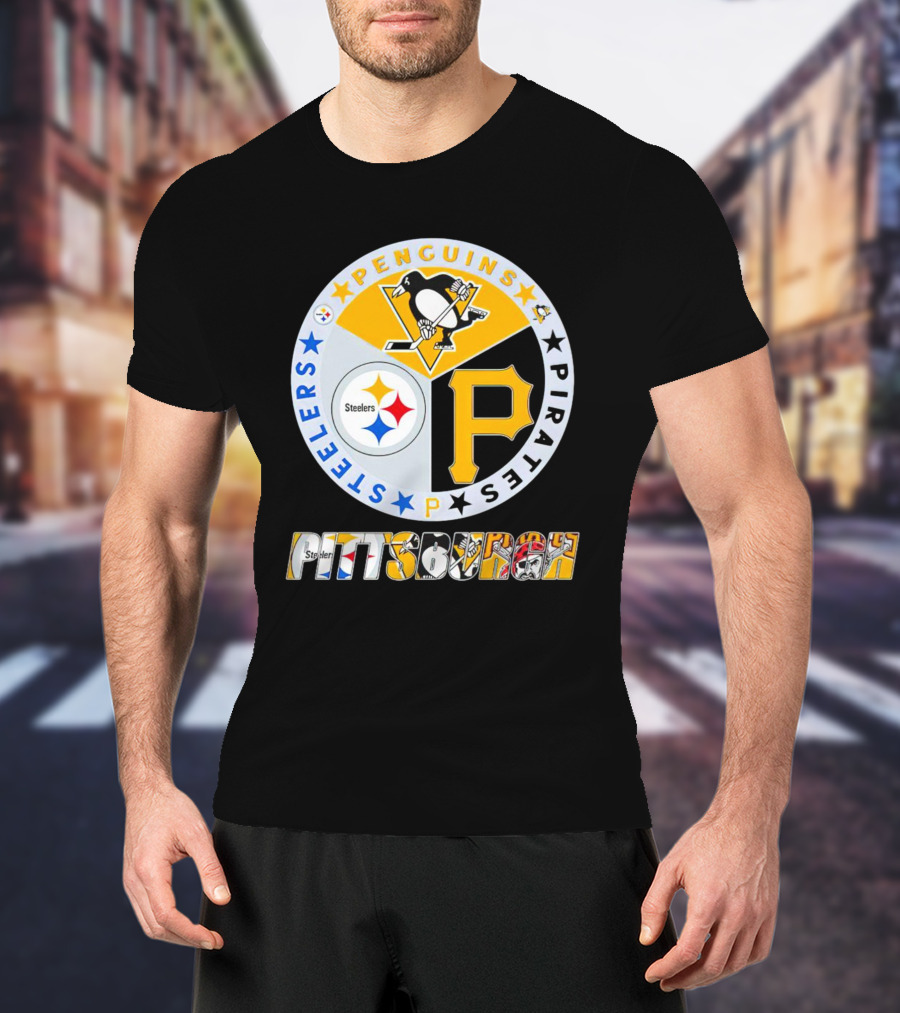 Pittsburgh Steelers Penguins Pirates Pittsburgh Sports T-Shirt