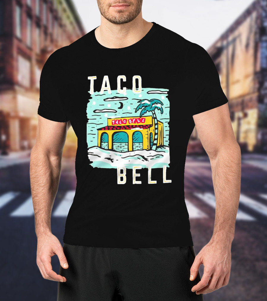 Taco Bell Numero Uno Palm Tree Retro Landscape T-Shirt