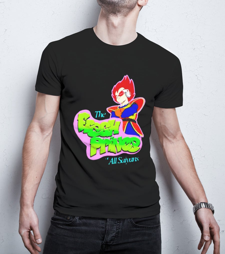 The Fresh Prince Of All Saiyans Vegeta Cartoon Mashup T-Shirt